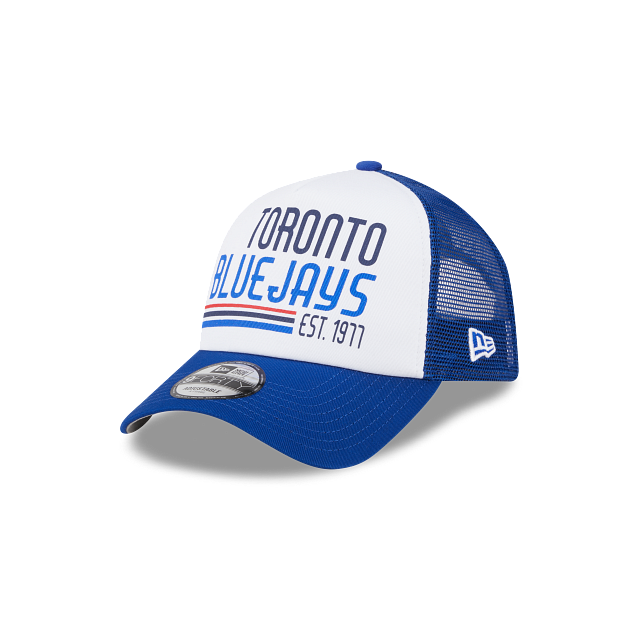 Toronto Blue Jays MLB New Era Casquette réglable bleu royal 9Forty Stacked Foam Trucker pour hommes