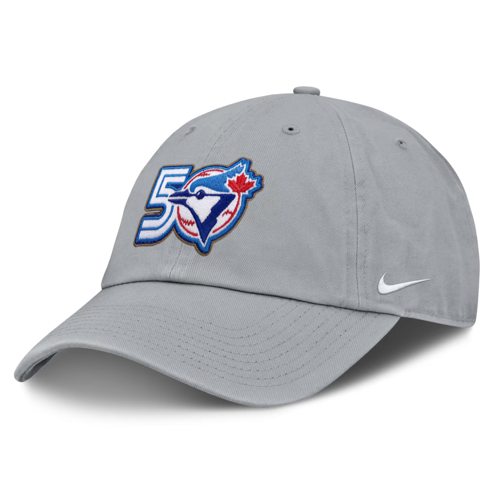 Toronto Blue Jays MLB Nike Men's 50th Anniversary Wolf Grey Club Adjustable Hat