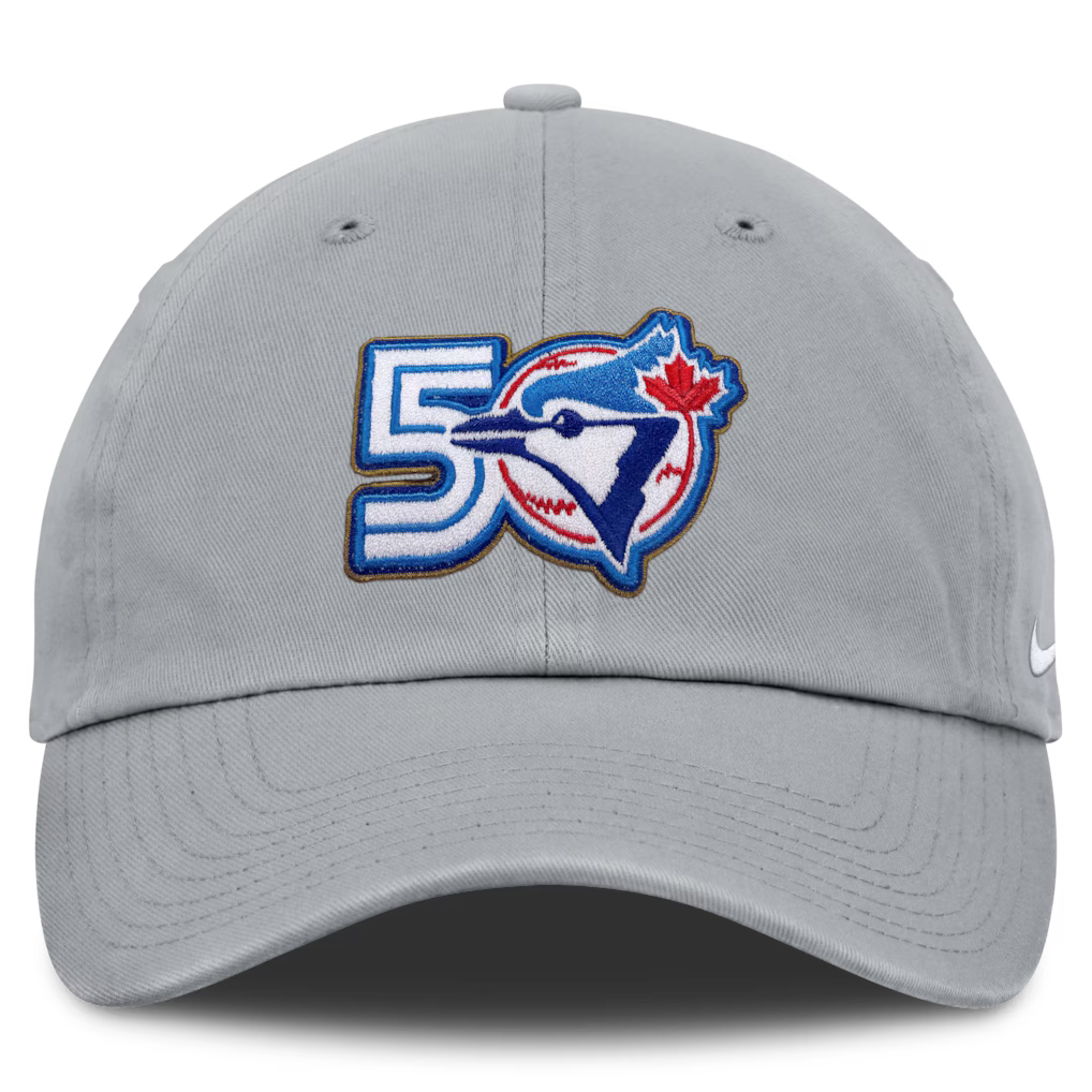 Toronto Blue Jays MLB Nike Men's 50th Anniversary Wolf Grey Club Adjustable Hat