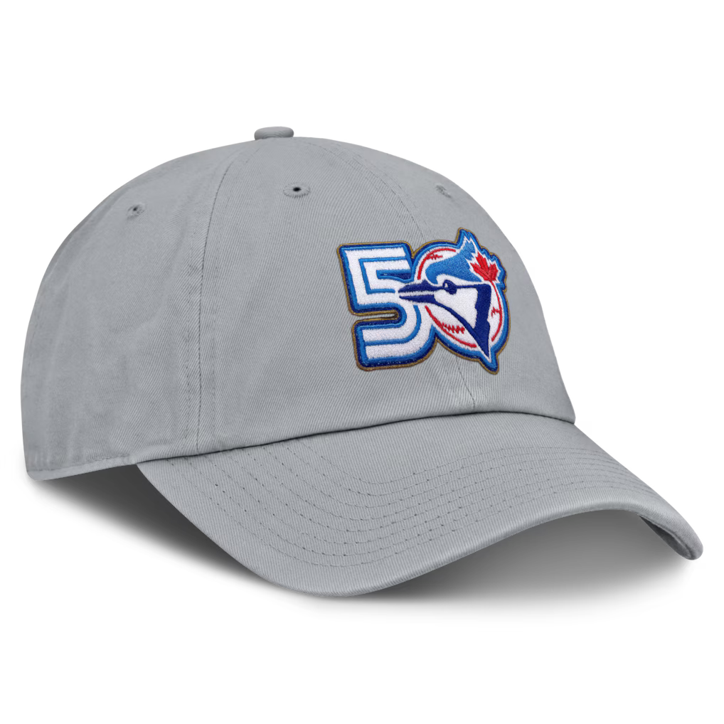 Toronto Blue Jays MLB Nike Men's 50th Anniversary Wolf Grey Club Adjustable Hat
