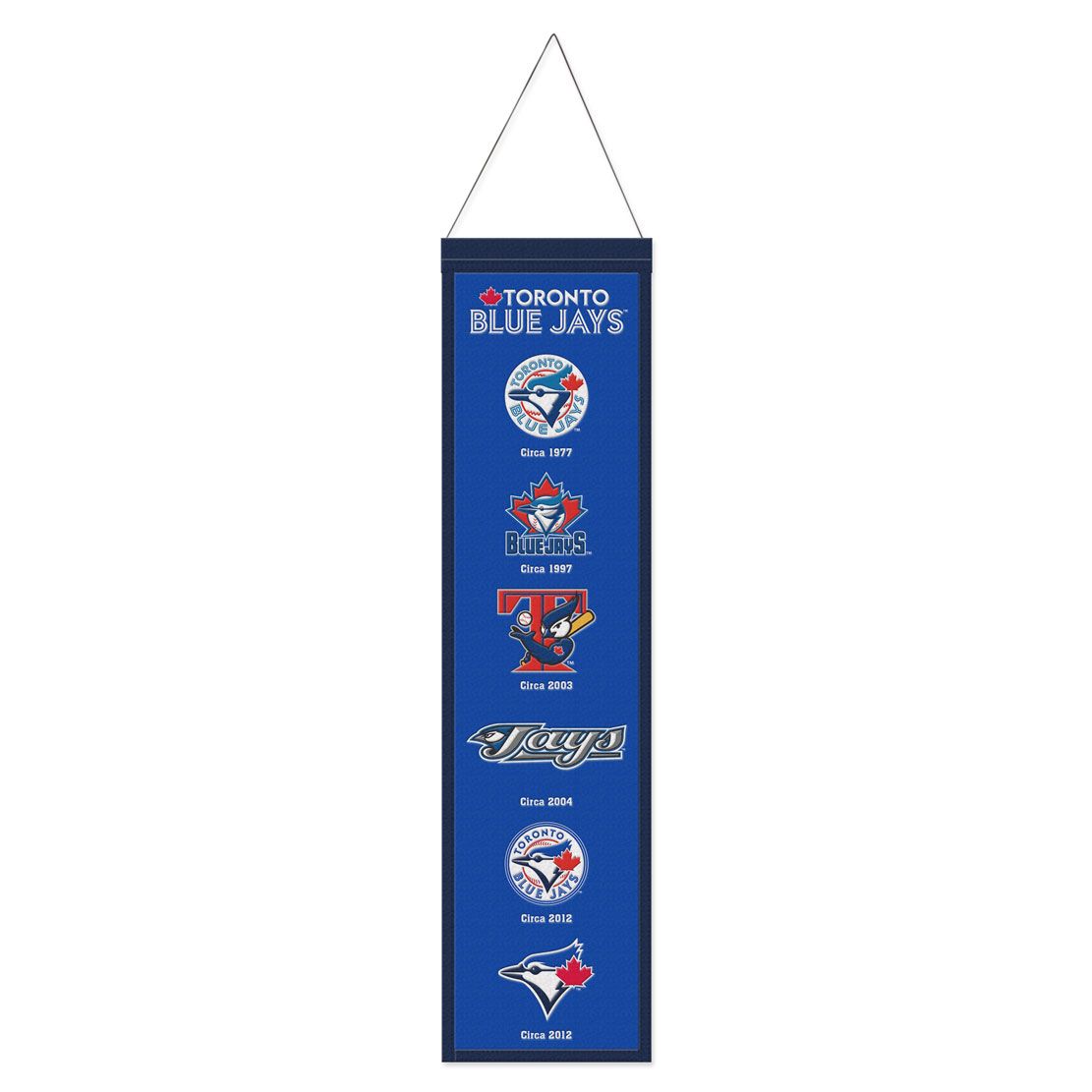 Bannière avec logo du patrimoine en laine des Blue Jays de Toronto MLB WinCraft 8"x32"