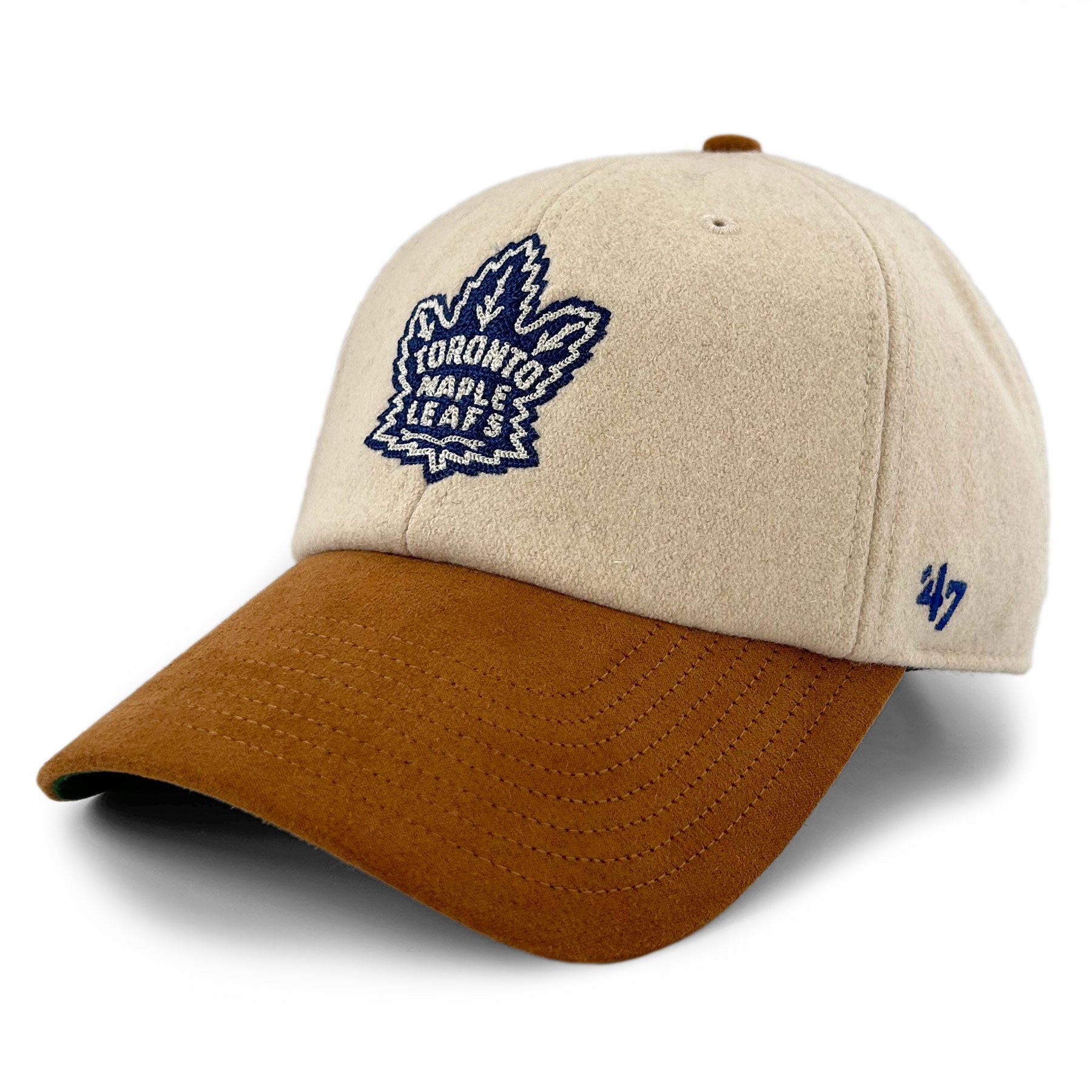 Toronto Maple Leafs NHL 47 Brand Men's Beige Rafter Clean Up Adjustable Hat