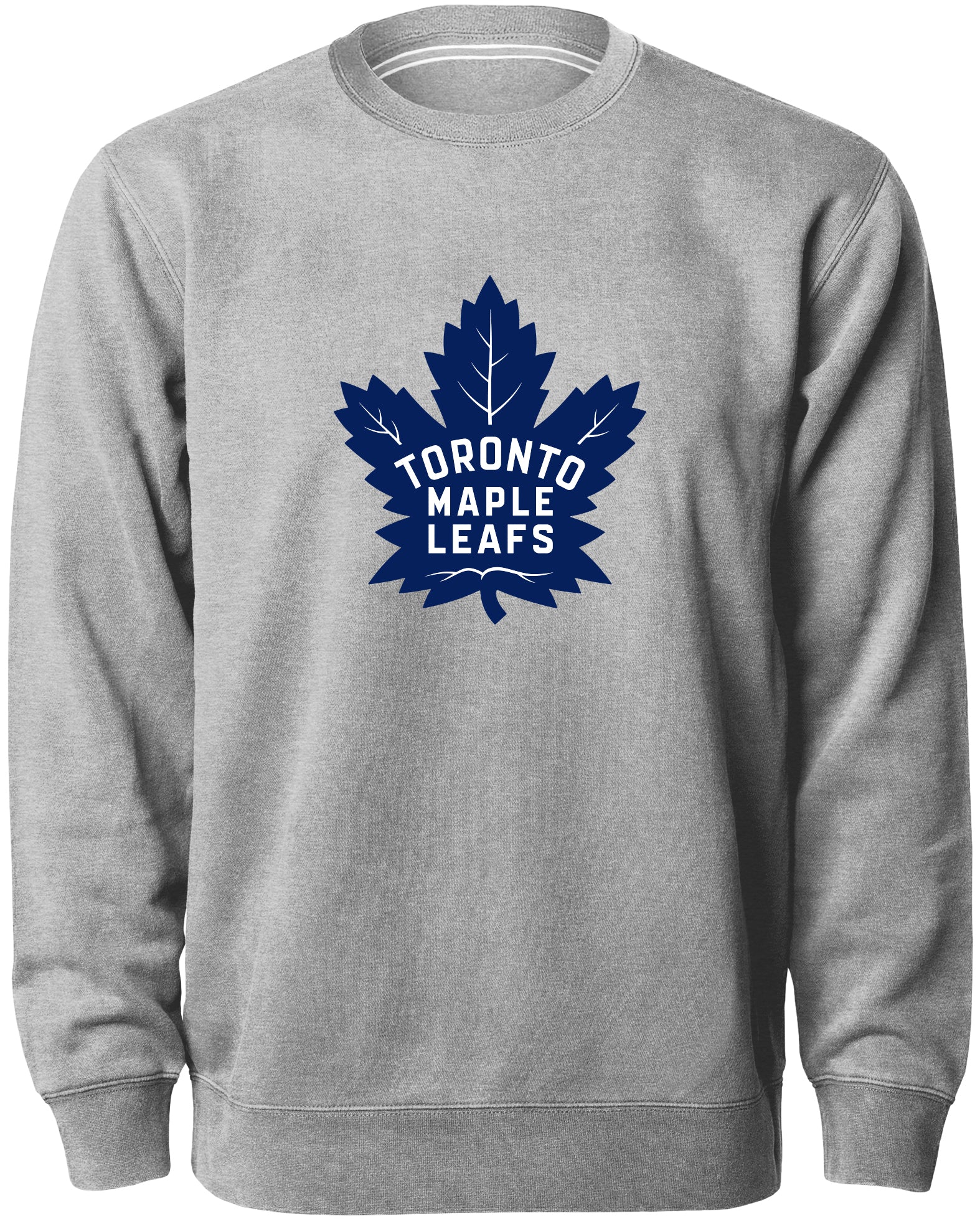 Chandail ras du cou Express avec logo en sergé gris athlétique pour hommes des Maple Leafs de Toronto NHL Bulletin