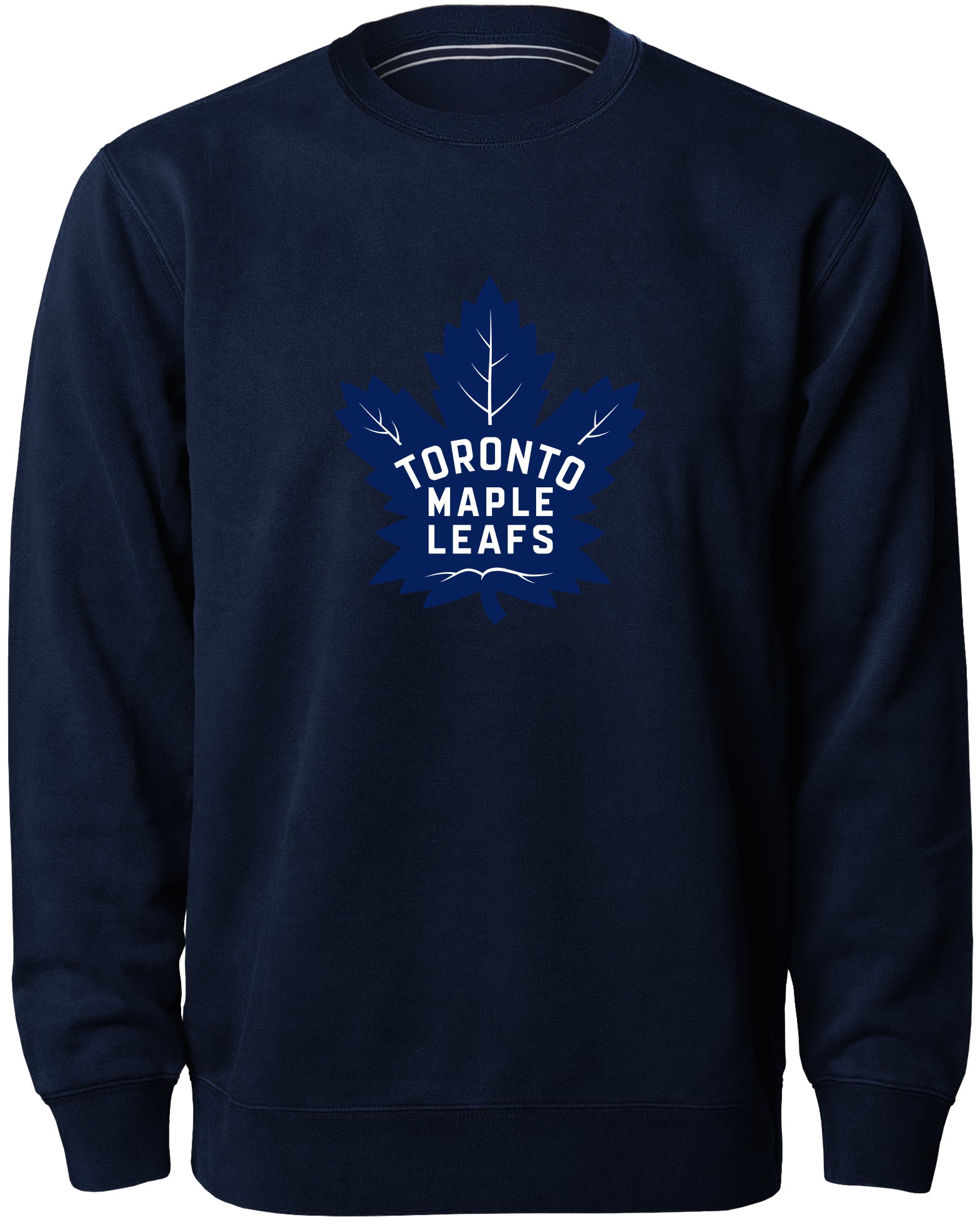 Chandail ras du cou Express avec logo en sergé bleu marine des Maple Leafs de Toronto NHL Bulletin pour hommes