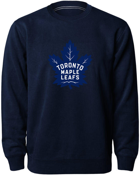 Toronto Maple Leafs NHL Bulletin Men's Navy Twill Logo Express Crew Sweater
