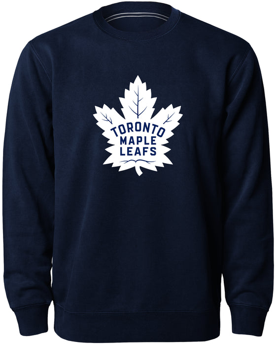 Toronto Maple Leafs NHL Bulletin Men's Navy Twill Logo Express Crew Sweater