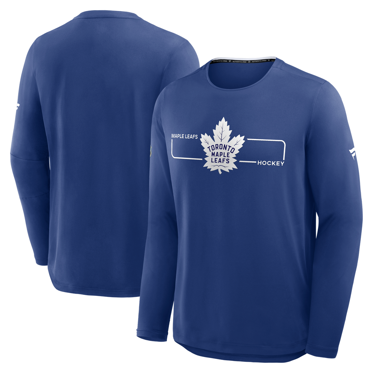 Toronto Maple Leafs NHL Fanatics Branded Men's Royal Blue Authentic Pro Rink Tech Long-sleeve Shirt