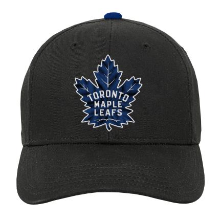 Toronto Maple Leafs NHL Outerstuff Youth Black Precurve Snapback