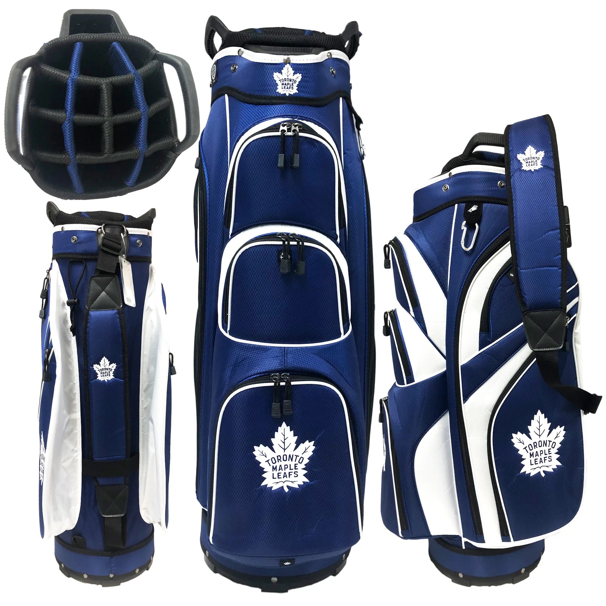 Sac de chariot de golf bleu royal/blanc NHL des Maple Leafs de Toronto