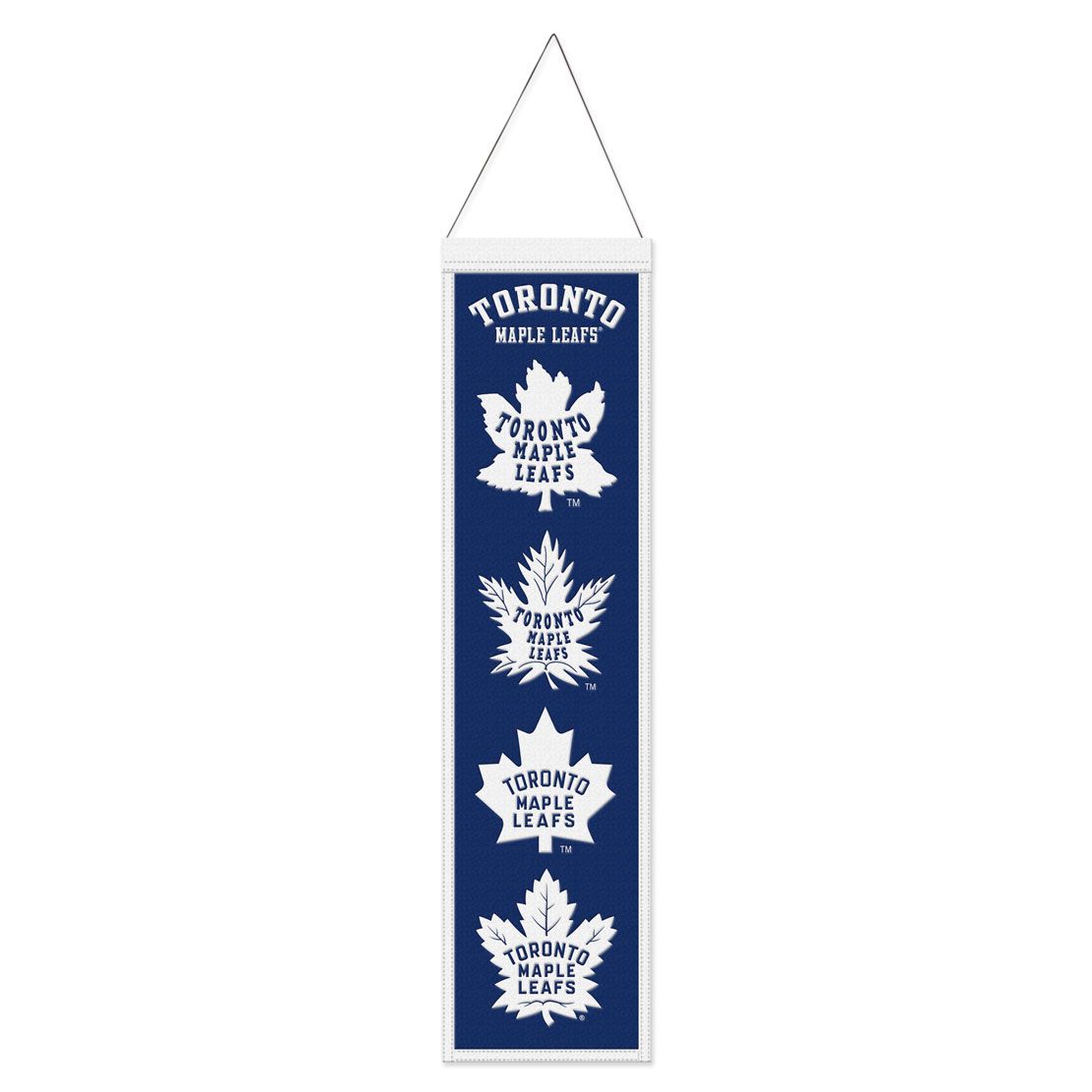 Bannière avec logo en laine Heritage WinCraft des Maple Leafs de Toronto 8"x32"