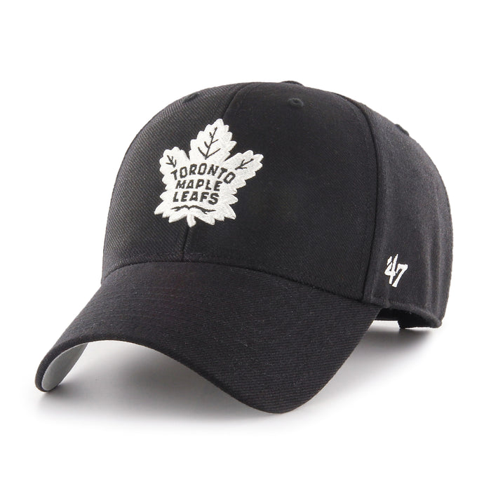 Toronto Maples Leafs NHL 47 Brand Men's Black/White MVP Adjustable Hat