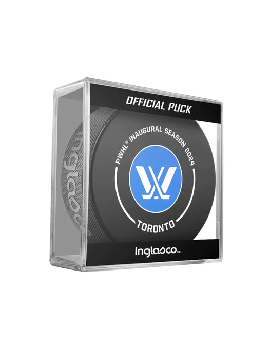 Toronto PWHL Inglasco 2024 Inaugural Season Officially Licensed Game Hockey Puck