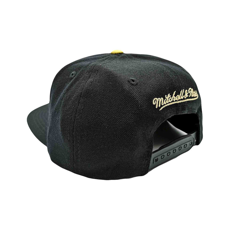 Toronto Raptors NBA Mitchell & Ness Men's Black Gold Tip Snapback