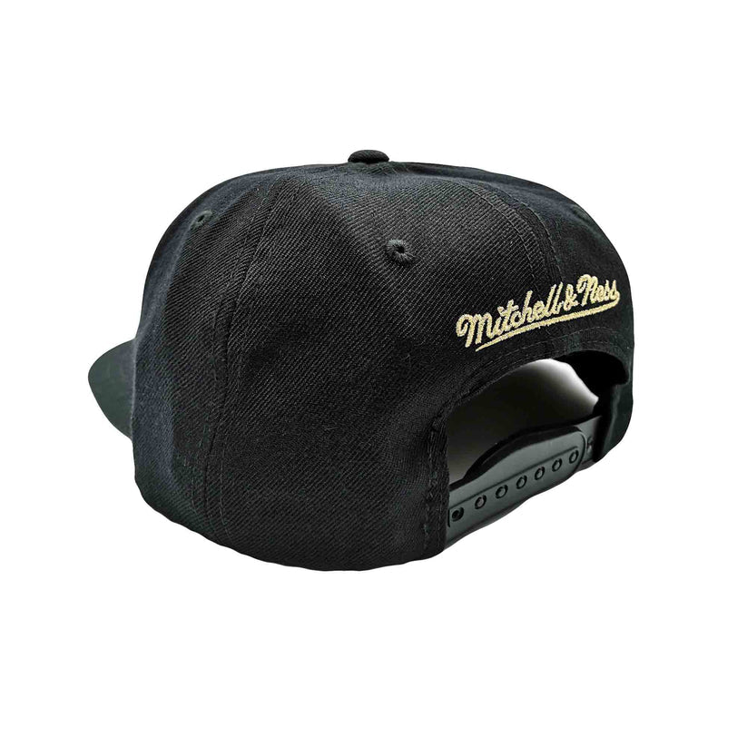 Toronto Raptors NBA Mitchell & Ness Men's Black Gold Ball Snapback