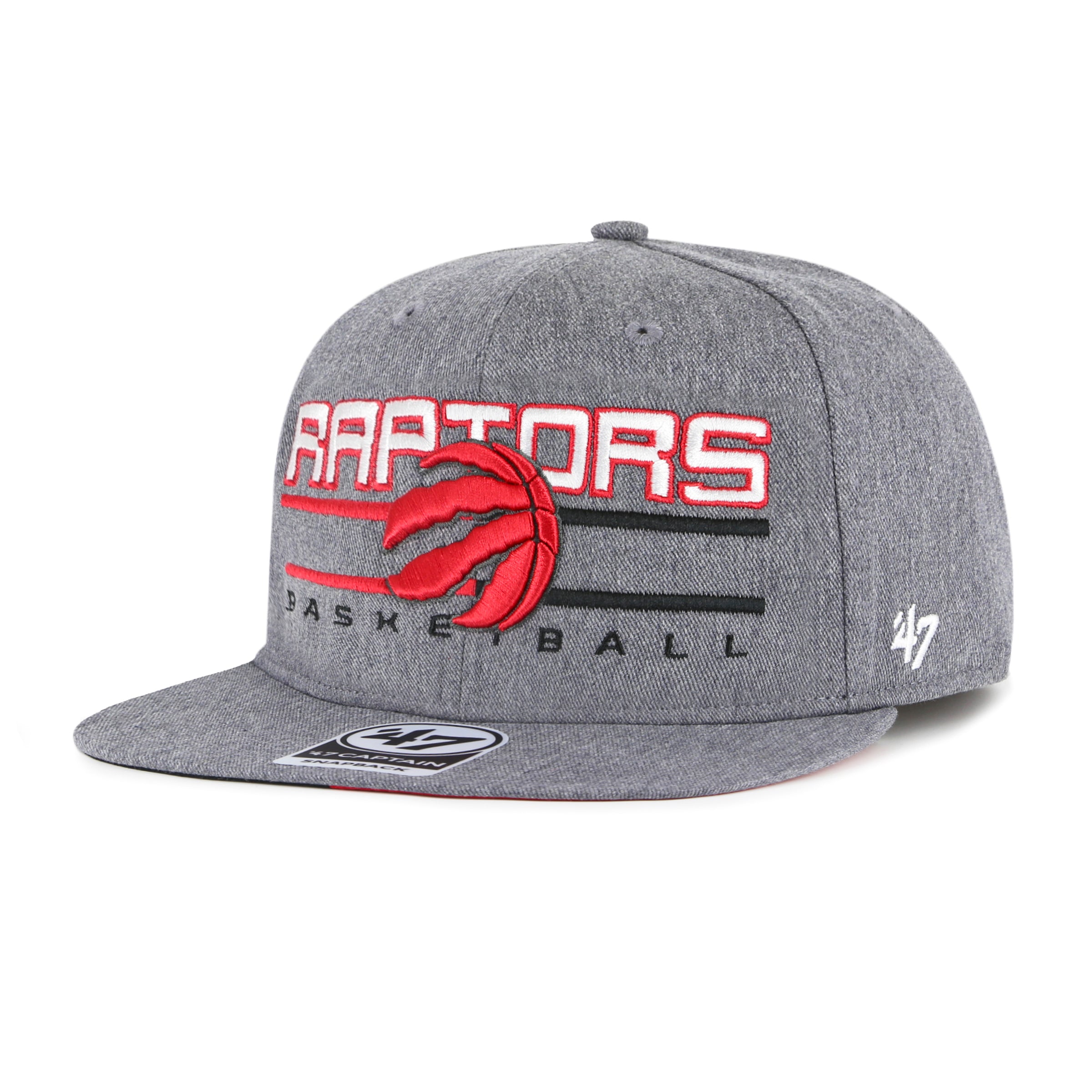 Toronto Raptors NBA 47 Brand Casquette de capitaine fendue gris athlétique pour hommes