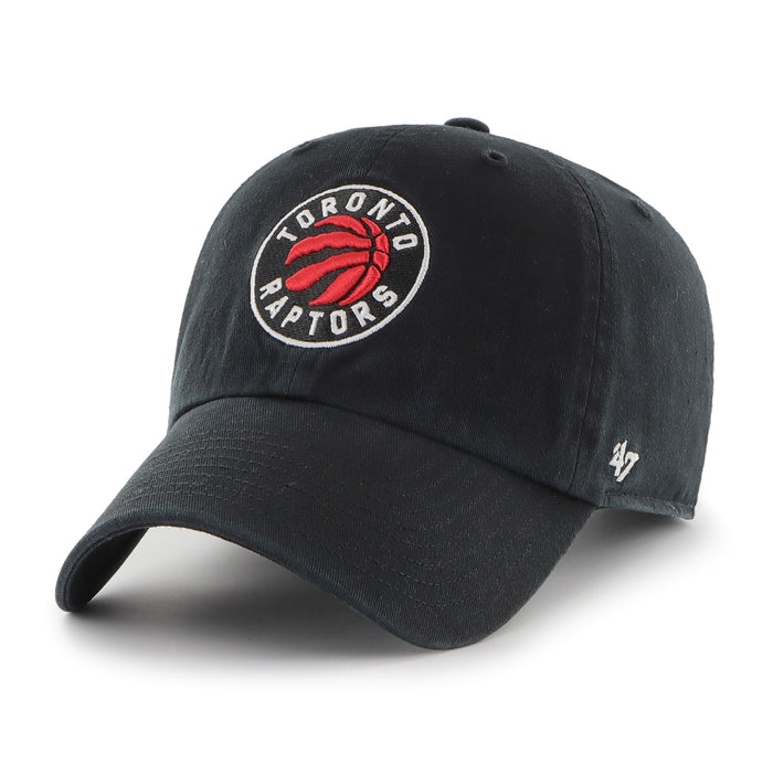 Toronto Raptors NBA 47 Brand Men's Black Clean Up Adjustable Hat