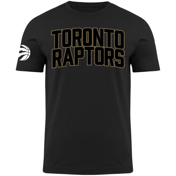 Toronto Raptors NBA Bulletin Men's Black Gold T-Shirt