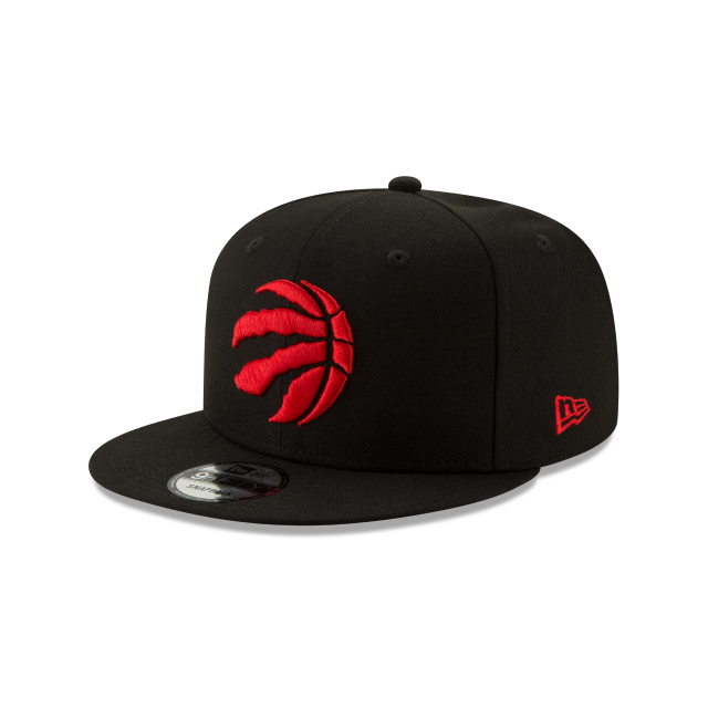 Toronto Raptors NBA New Era Snapback noir 9Fifty avec logo rouge pour hommes