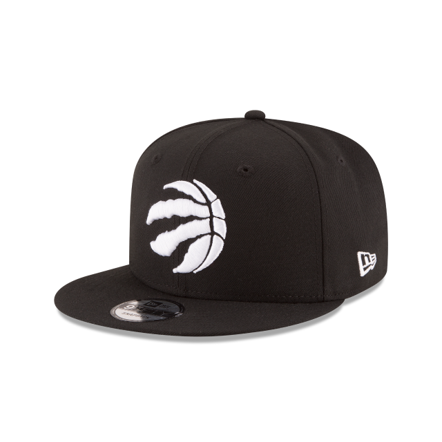 Toronto Raptors NBA New Era Snapback noir 9Fifty avec logo blanc pour hommes