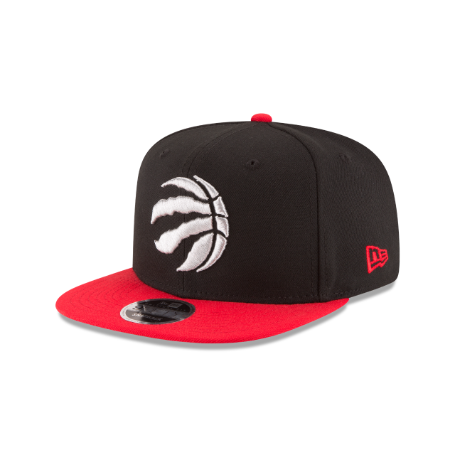 Toronto Raptors NBA New Era pour hommes, noir/rouge 9Fifty Two Tone Snapback