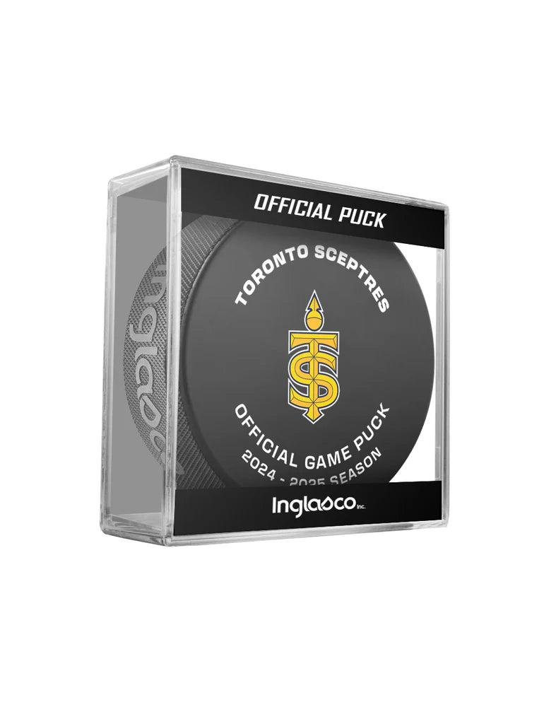 Toronto Sceptres PWHL Inglasco 24-2025 Officially Licensed Game Hockey Puck