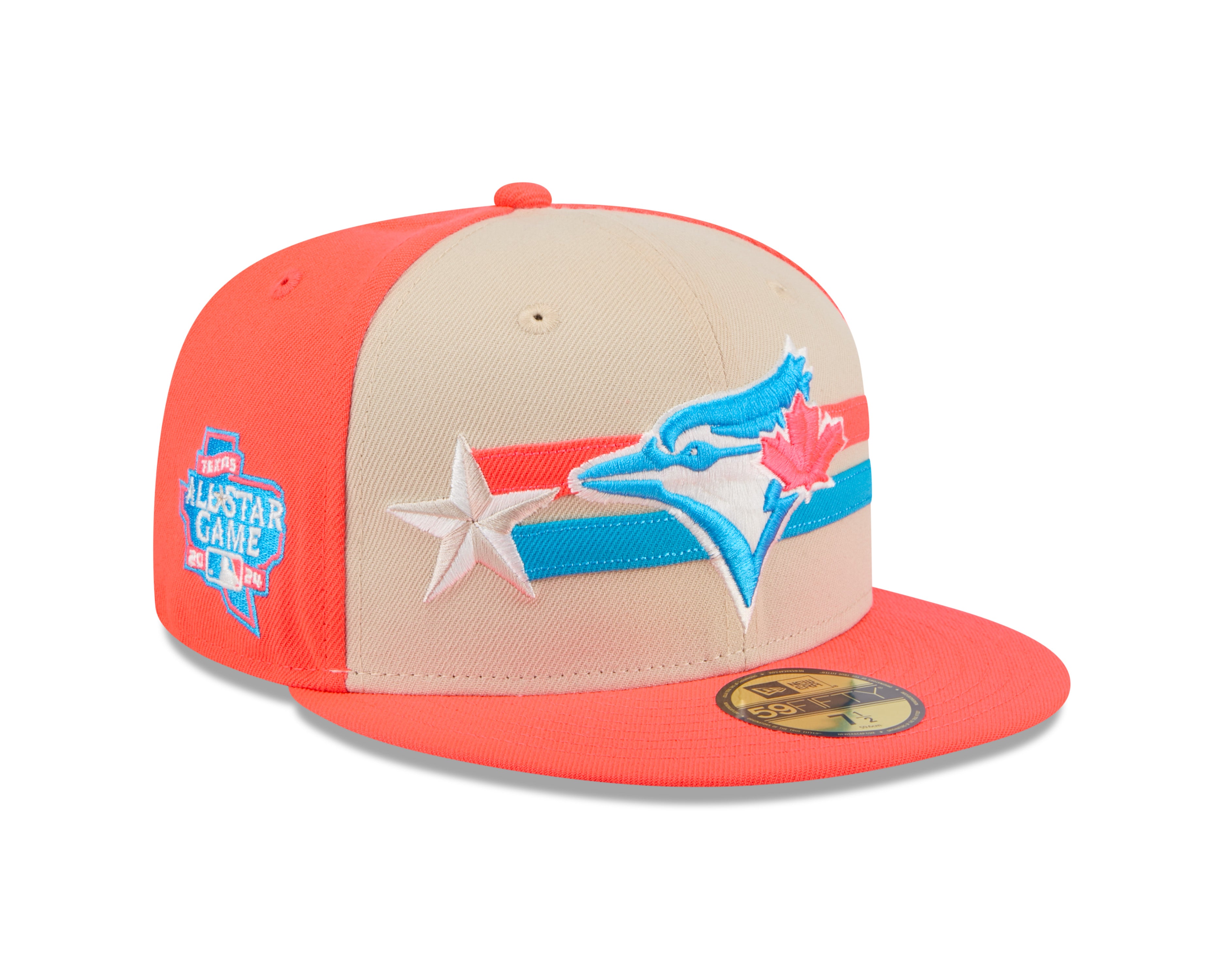 Casquette ajustée 59Fifty 2024 All Star Game MLB New Era pour homme, orange/beige, des Blue Jays de Toronto