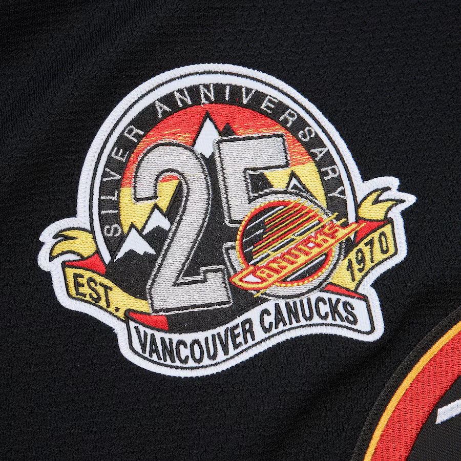 Maillot authentique Mitchell &amp; Ness pour homme des Vancouver Canucks de la LNH, noir, 1994 Power Play, Trevor Linden