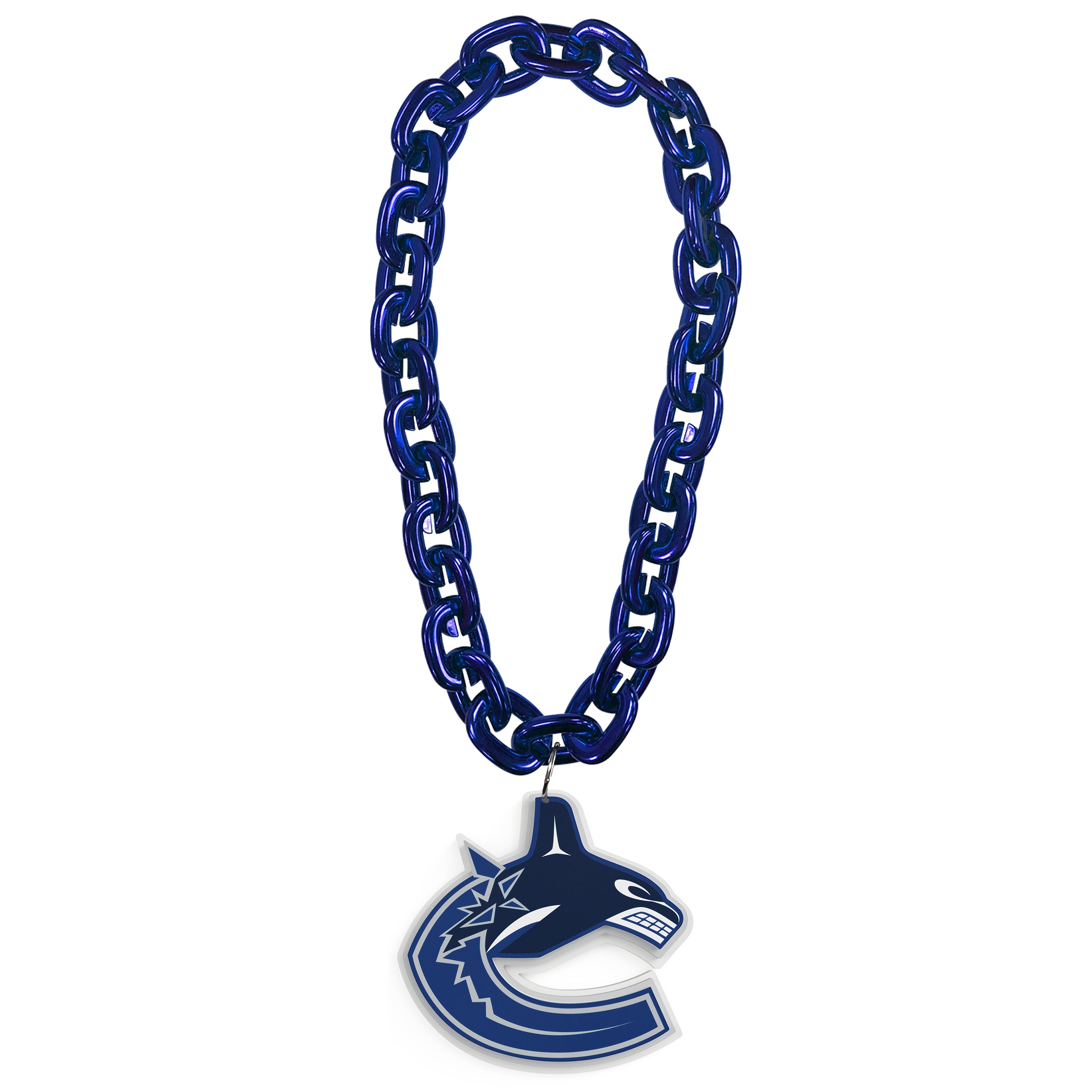 Collier chaîne bleu royal FanFave FanChain des Canucks de Vancouver de la LNH