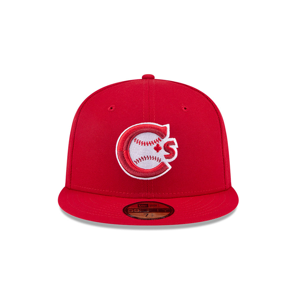 Vancouver Canadians MiLB New Era Men's Red 59Fifty Authentic Collection Fitted Hat