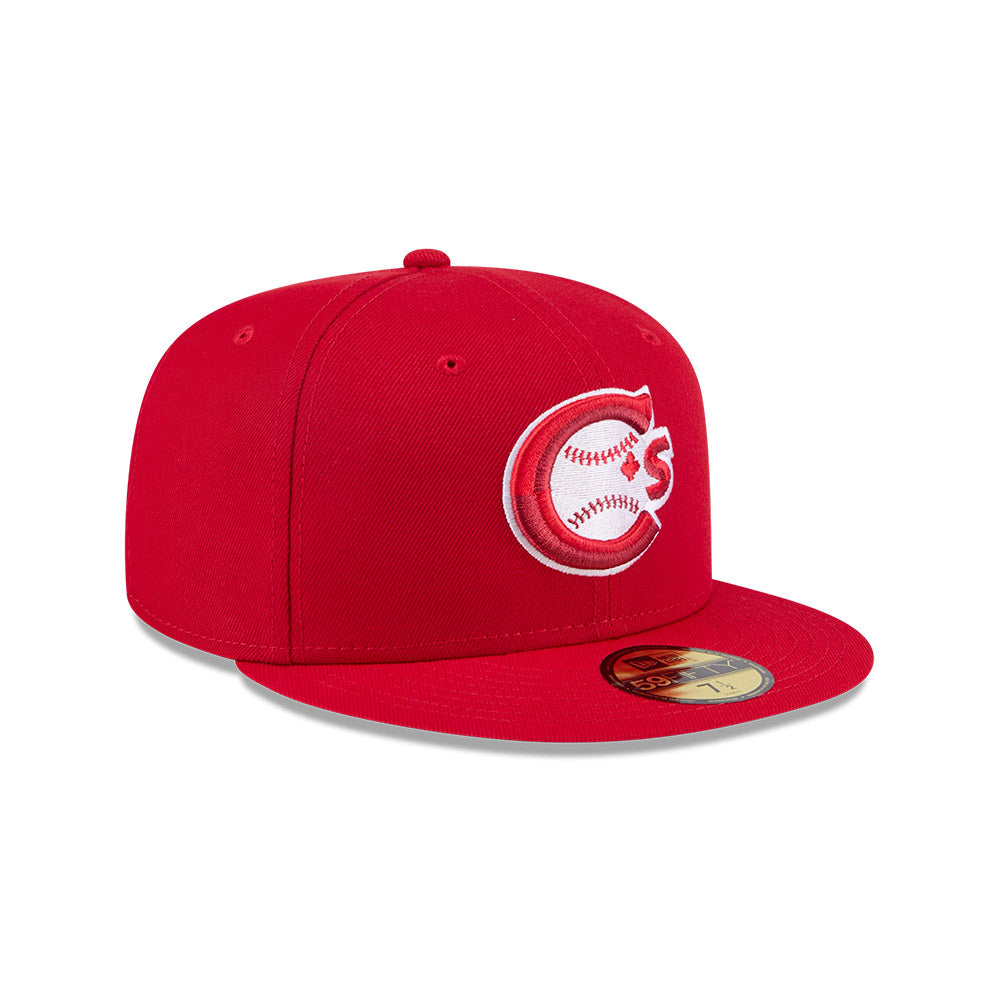 Vancouver Canadians MiLB New Era Men's Red 59Fifty Authentic Collection Fitted Hat