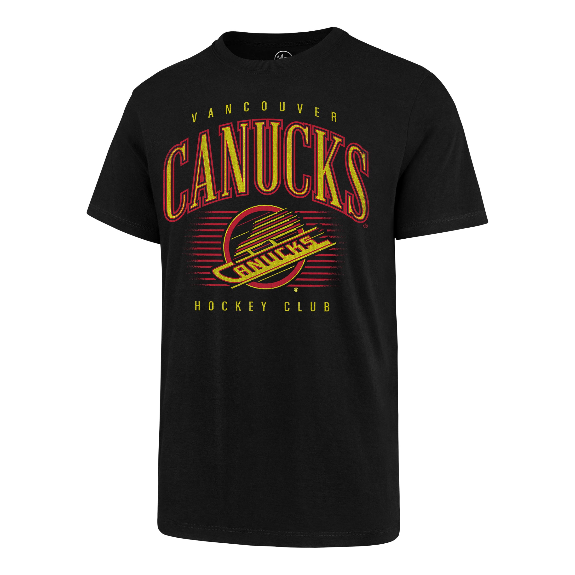 T-shirt noir double en-tête 47 Brand des Canucks de Vancouver LNH pour hommes