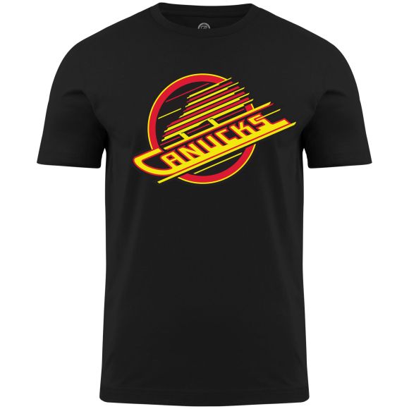 T-shirt noir avec logo alternatif pour homme Vancouver Canucks NHL Bulletin