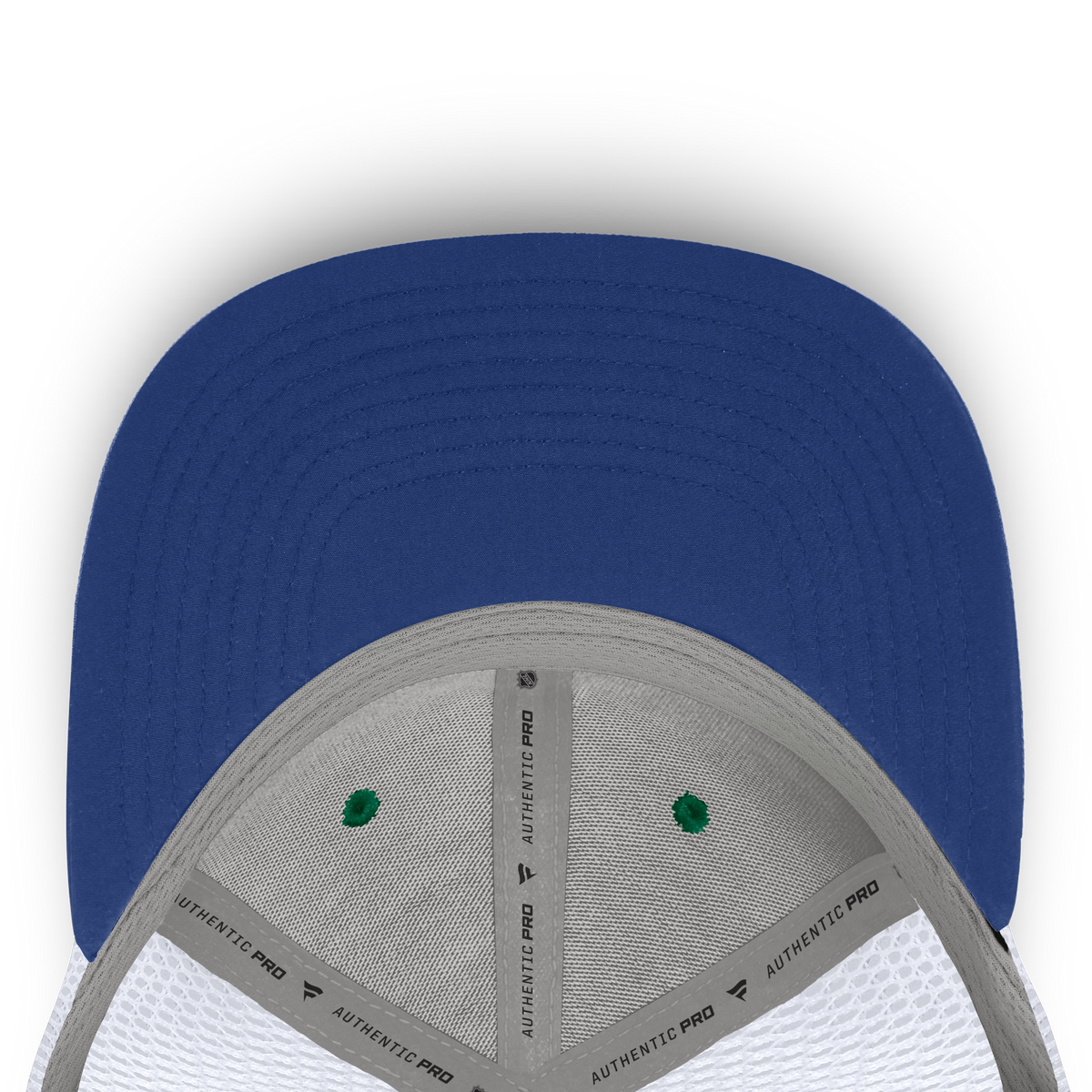 Vancouver Canucks NHL Fanatics Branded Men's Green/White Authentic Pro Rink Trucker Snapback