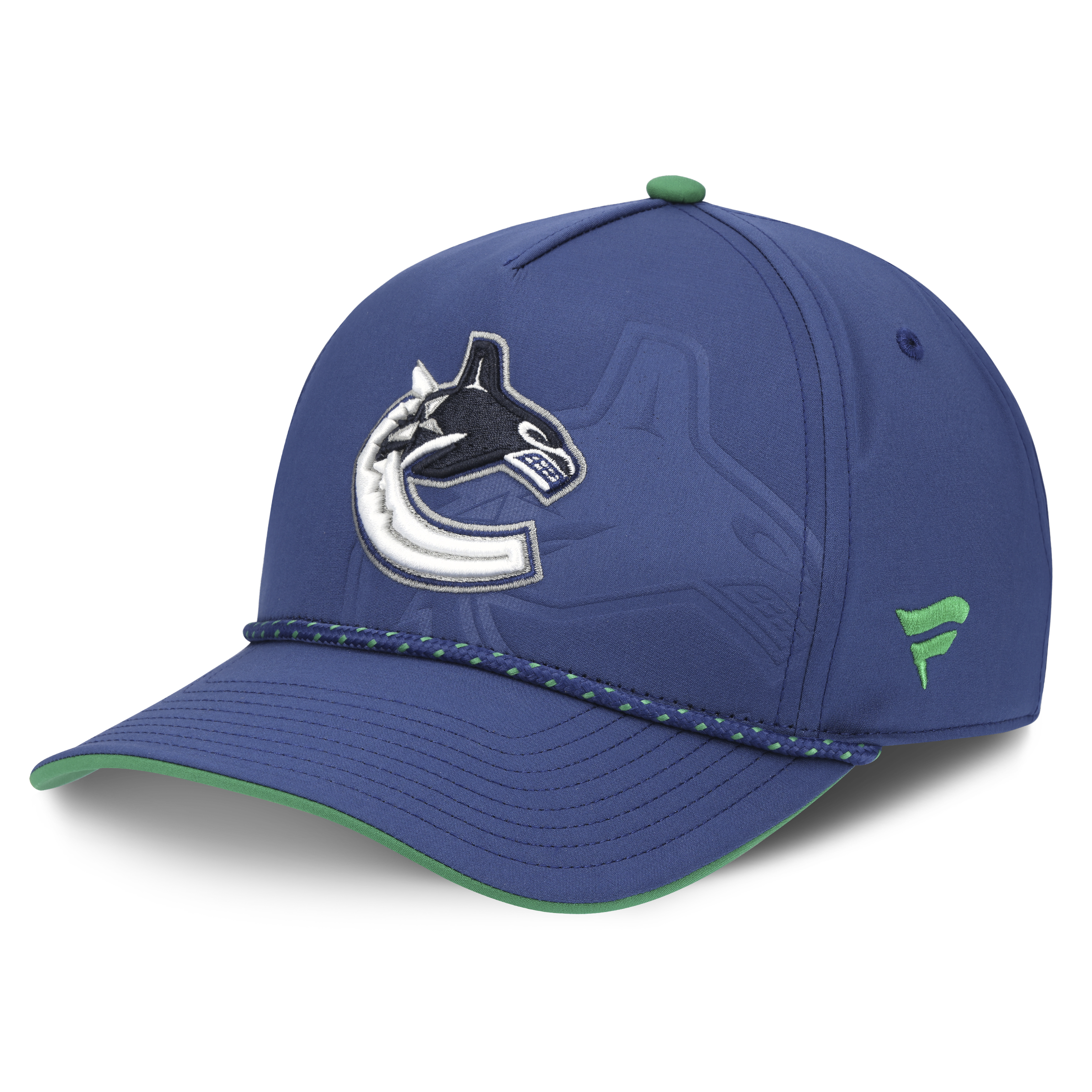 Vancouver Canucks NHL Fanatics Branded Men's Royal Blue 2026 Draft Authentic Pro A-Frame Adjustable Hat