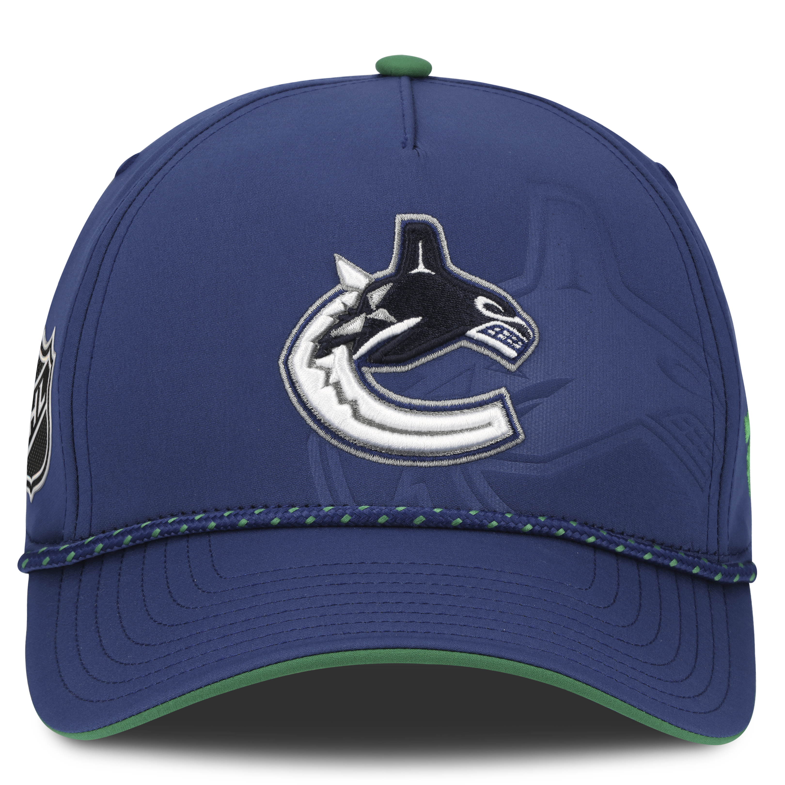 Vancouver Canucks NHL Fanatics Branded Men's Royal Blue 2026 Draft Authentic Pro A-Frame Adjustable Hat