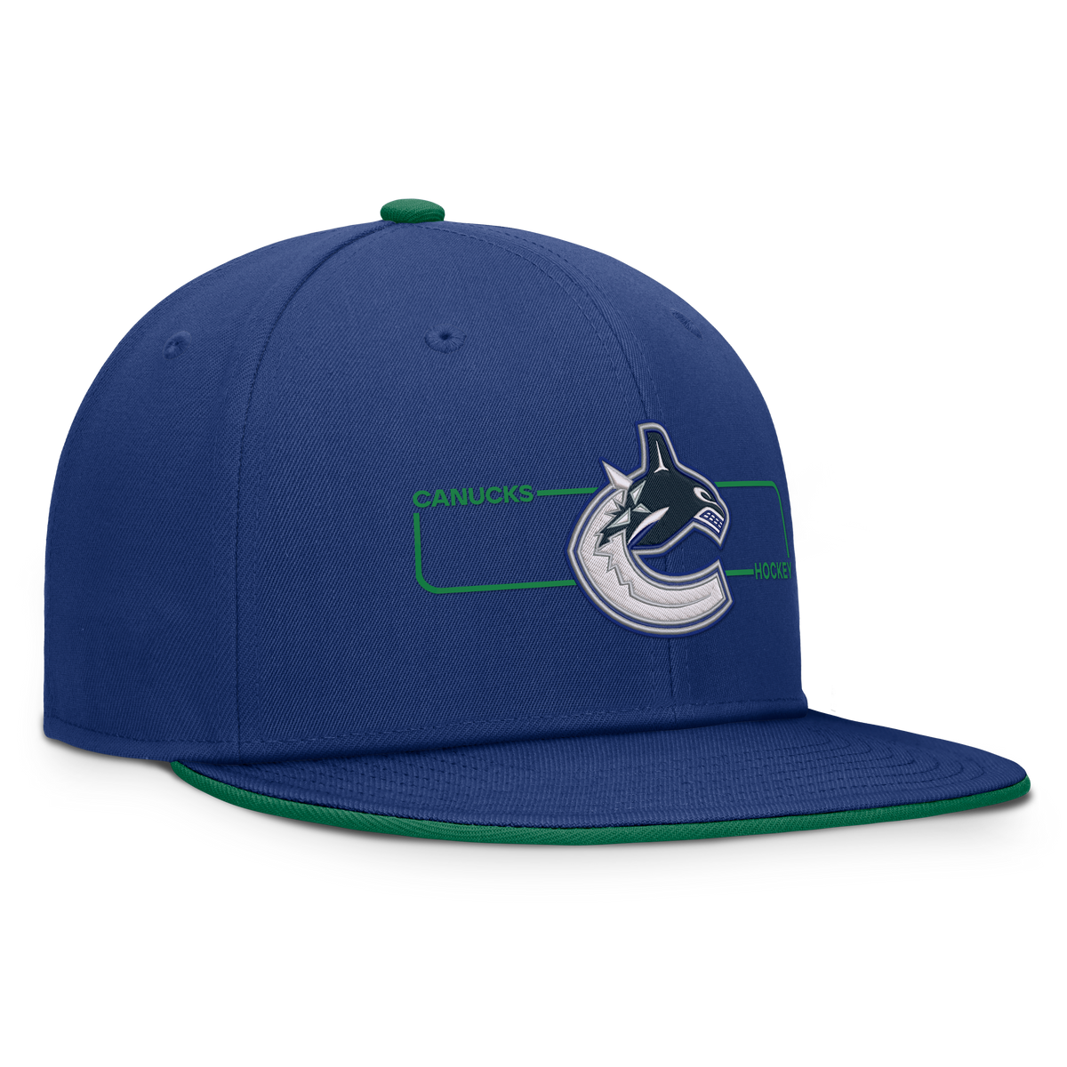 Vancouver Canucks NHL Fanatics Branded Men's Royal Blue Authentic Pro Rink Snapback