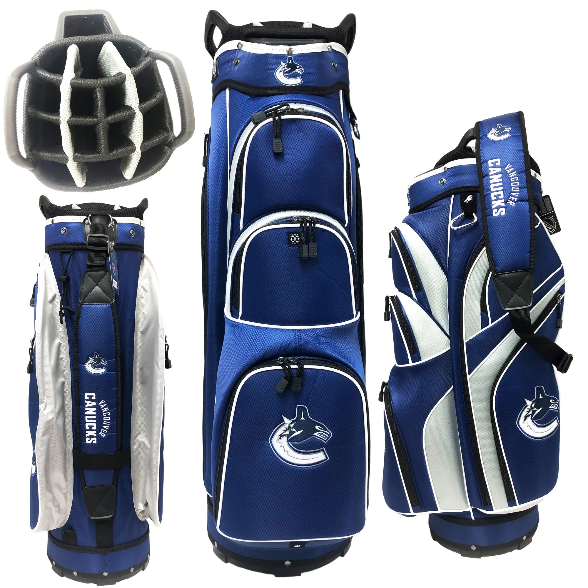 Vancouver Canucks NHL Royal Blue/White Golf Cart Bag