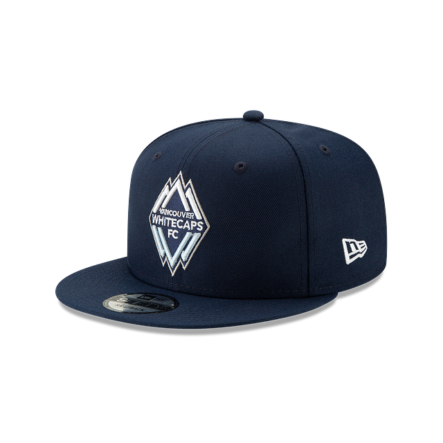 Vancouver Whitecaps MLS New Era pour hommes, bleu marine 9Fifty Team Color Basic Snapback