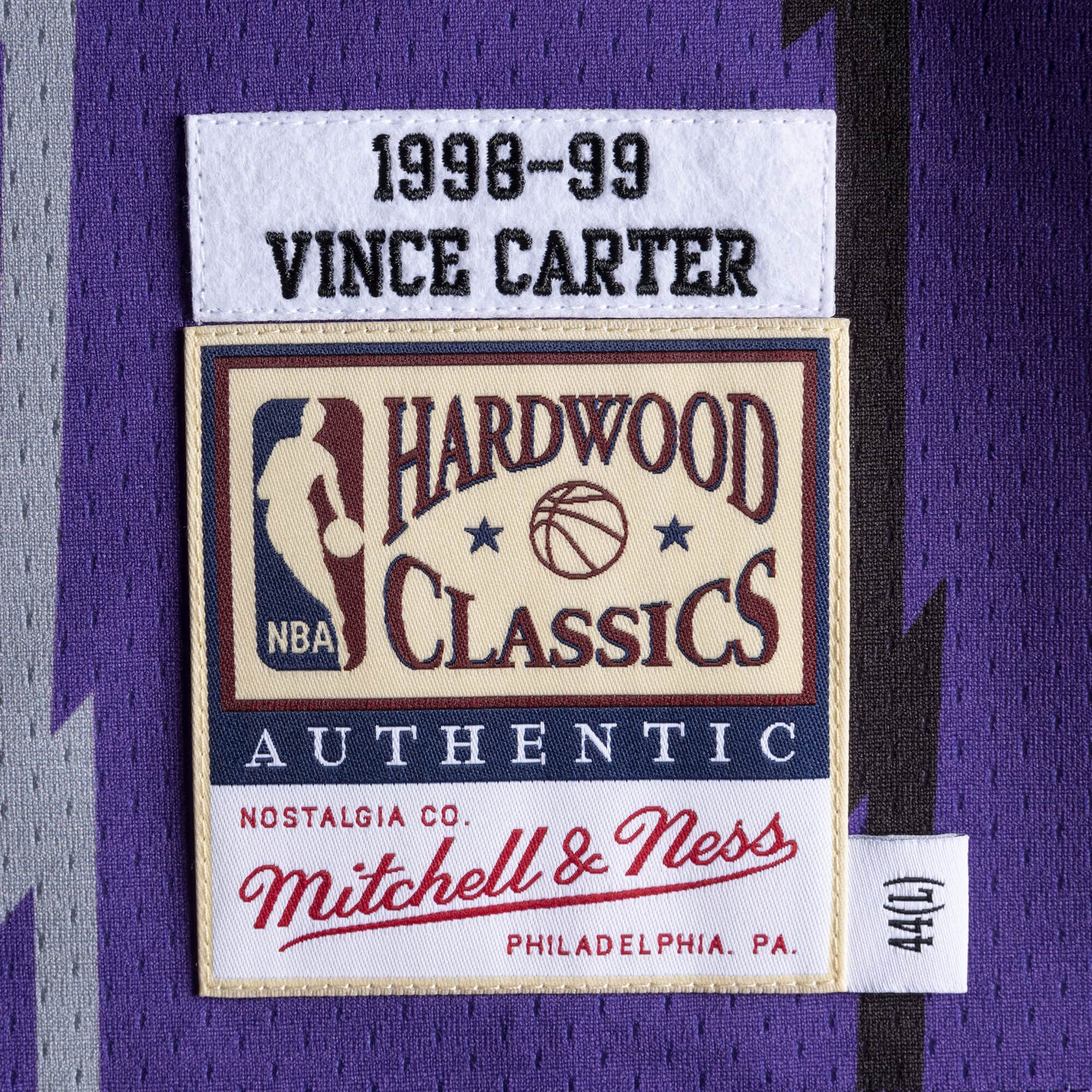 Vince Carter Toronto Raptors NBA Mitchell & Ness Homme Violet 1998-99 Hardwood Classic Maillot Authentique