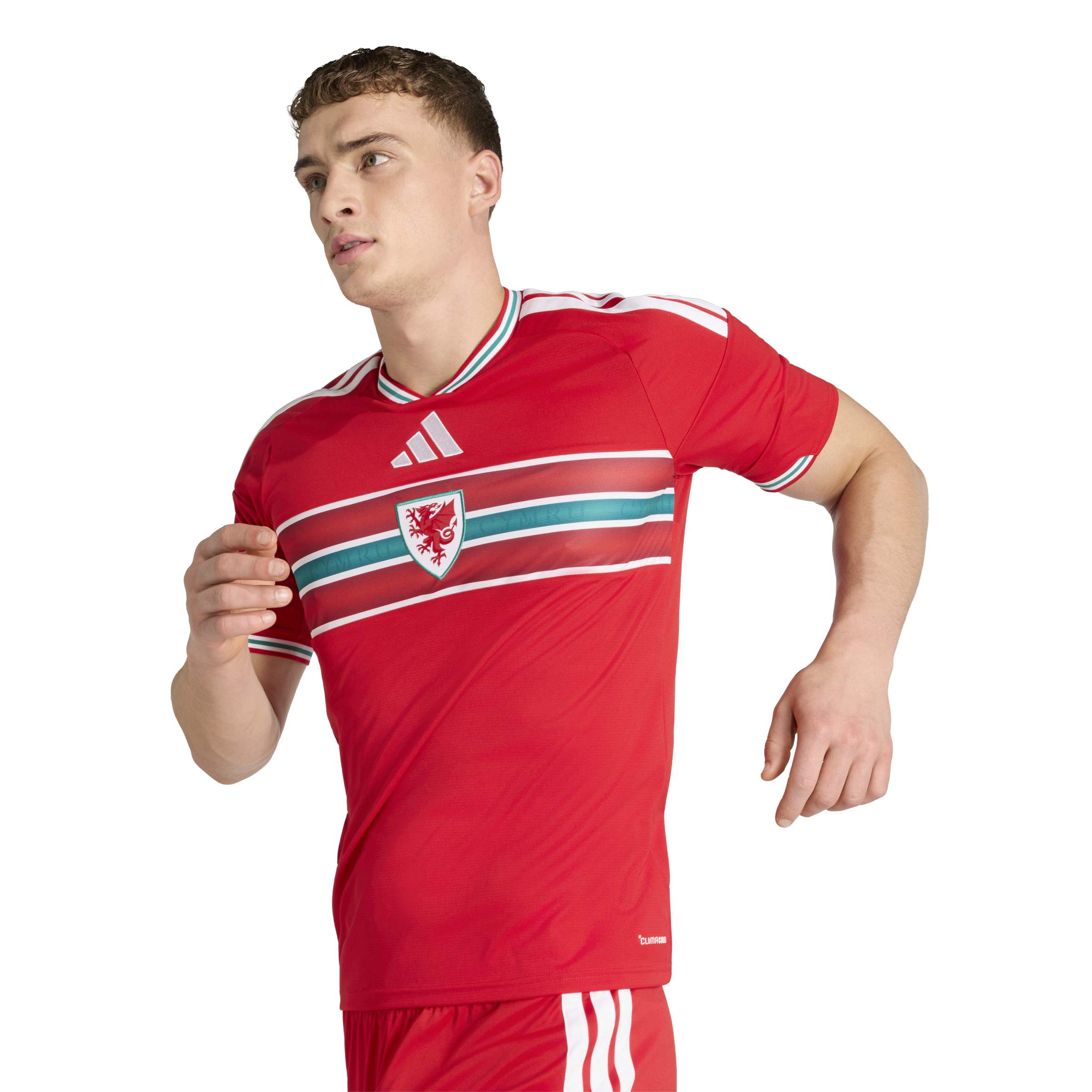 Maillot domicile réplique rouge FIFA Adidas de l'équipe nationale du Pays de Galles pour homme, saison 2025/26