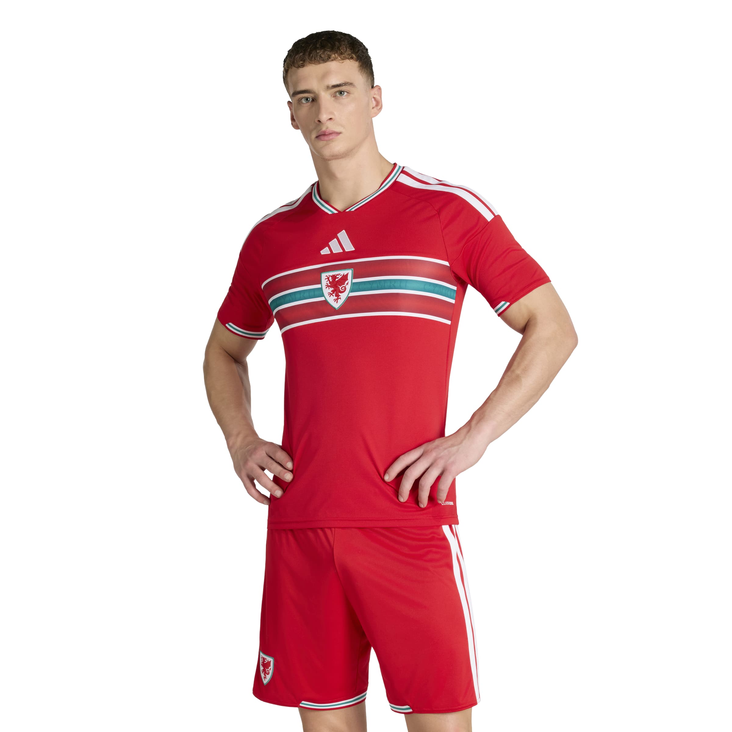 Maillot domicile réplique rouge FIFA Adidas de l'équipe nationale du Pays de Galles pour homme, saison 2025/26