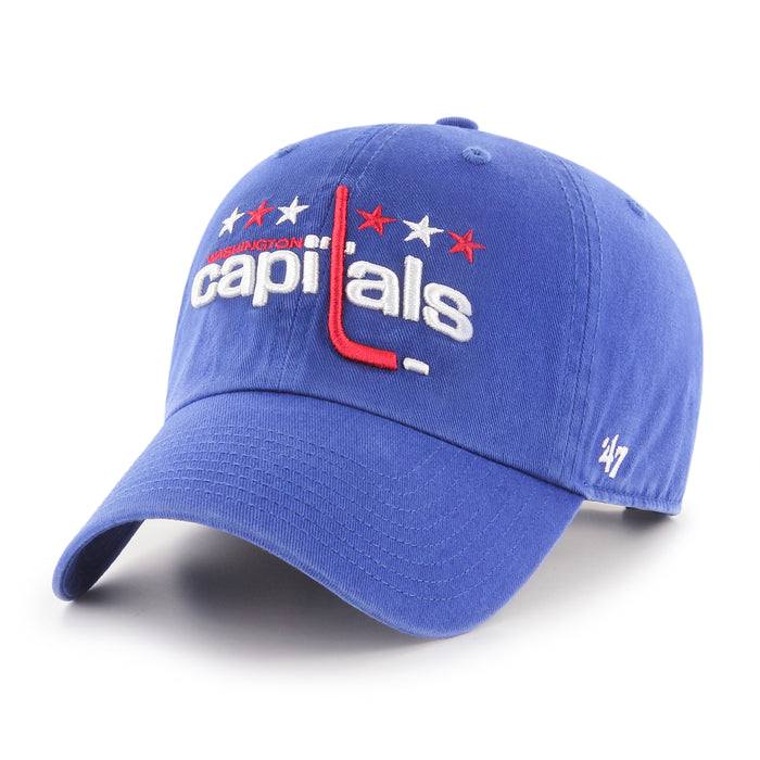 Washington Capitals NHL 47 Brand Men's Royal Vintage Clean Up Adjustable Hat