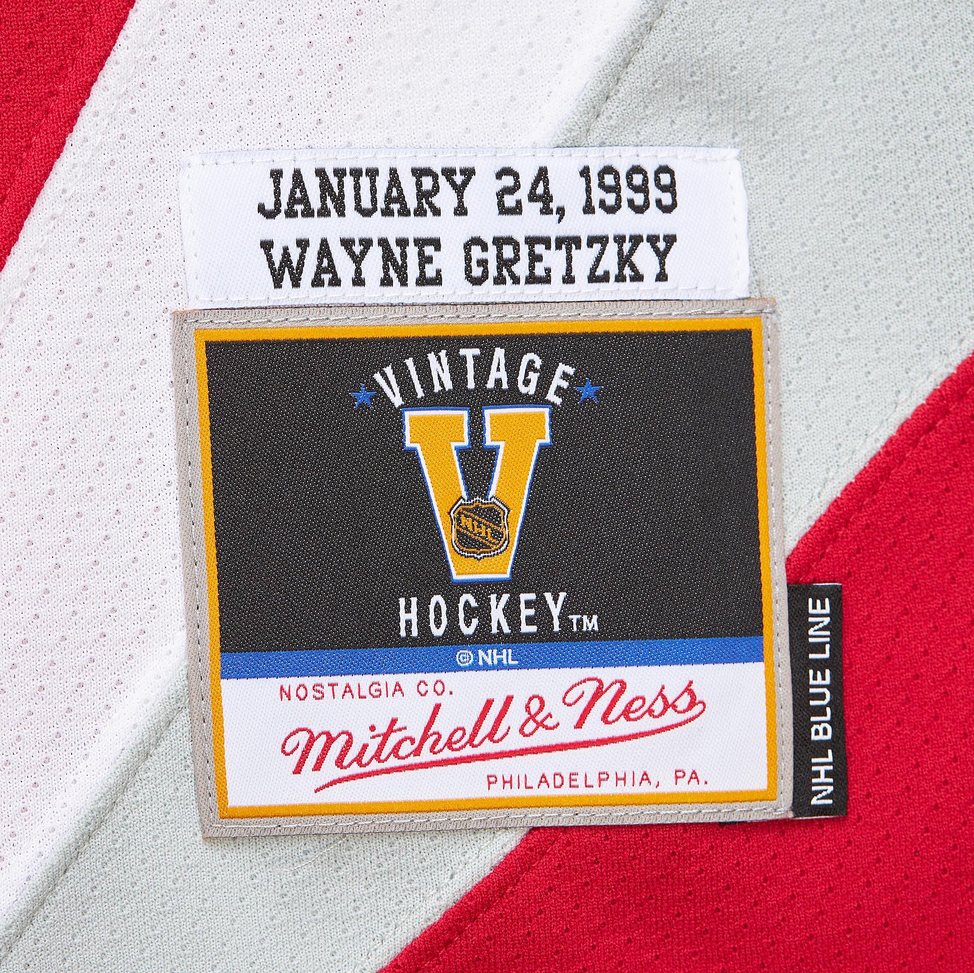 Wayne Gretzky NHL Mitchell & Ness Scarlet 1999 All Star Game Blue Line Maillot authentique pour homme