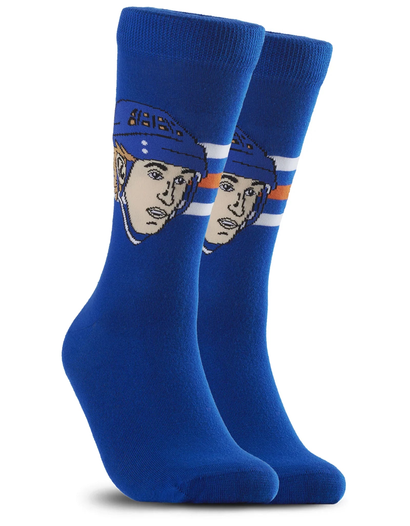 Chaussettes de la Ligue majeure de la LNH des Oilers d'Edmonton de Wayne Gretzky Chaussettes Royal Crew pour hommes