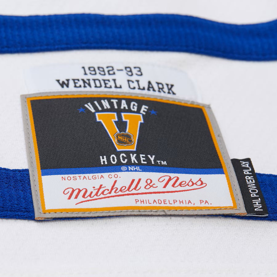 Wendel Clark Toronto Maple Leafs NHL Mitchell & Ness Men's White 1992 Power Play Authentic Jersey