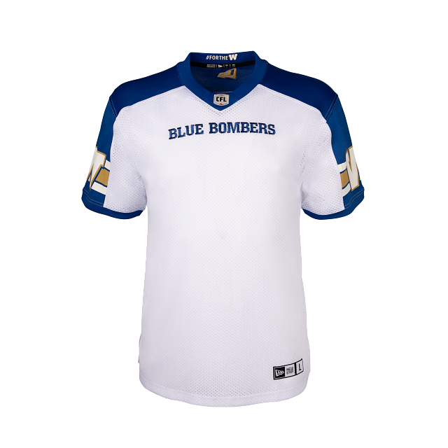 Maillot réplique extérieur blanc pour homme des Blue Bombers de Winnipeg de la LCF New Era