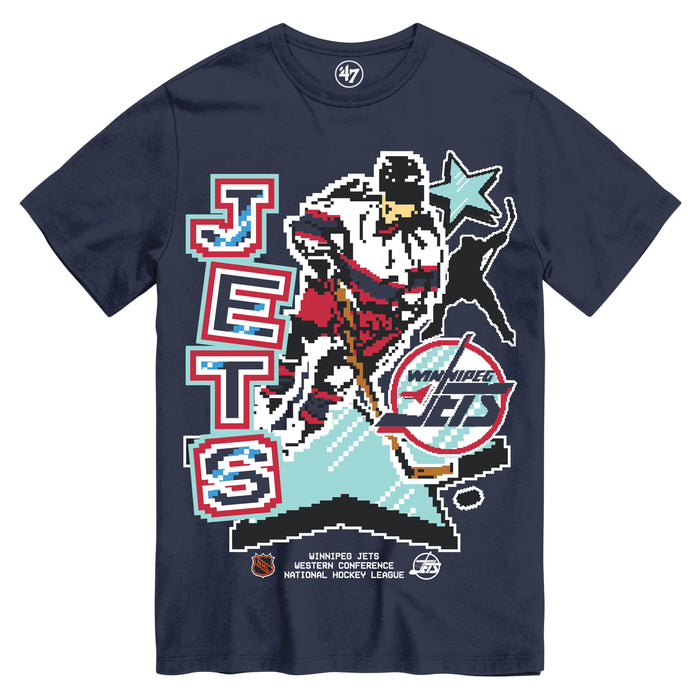 Winnipeg Jets NHL 47 Brand Men's Navy Slapshot T-Shirt
