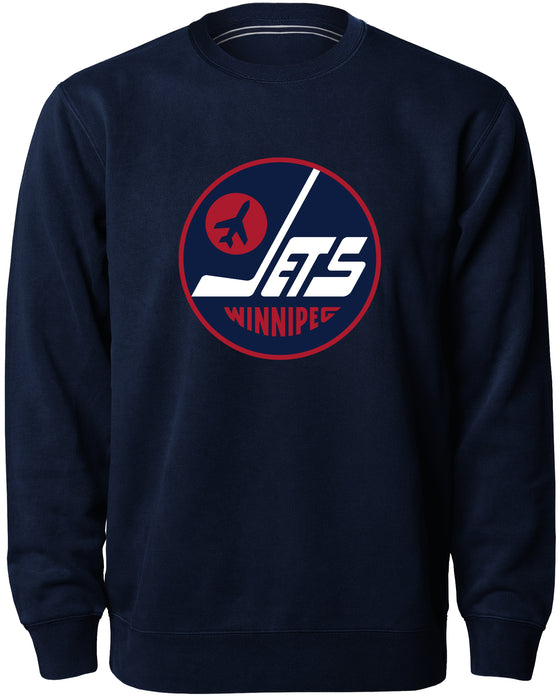 Winnipeg Jets NHL Bulletin Men's Twill Logo Express Crew Sweater