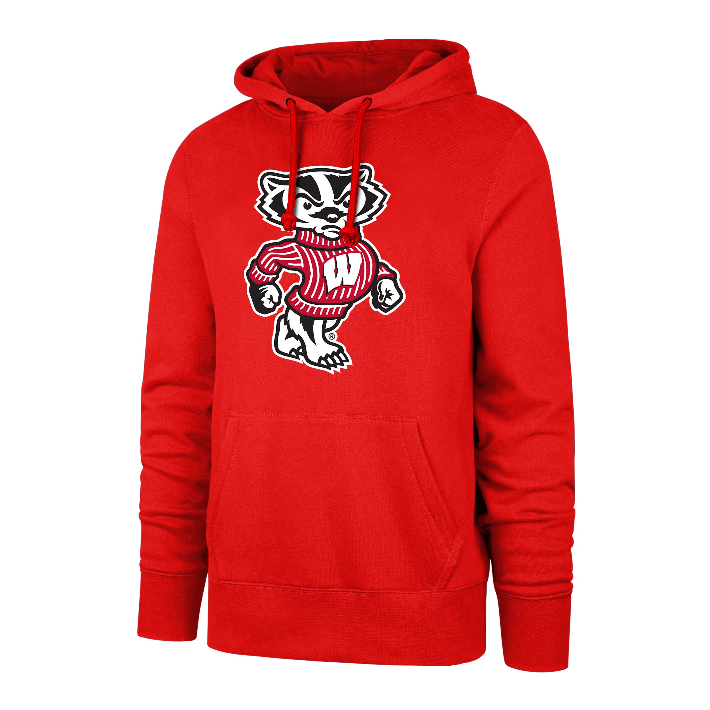 Wisconsin Badgers NCAA 47 Brand Men's Red Imprint Headline Pullover Hoodie