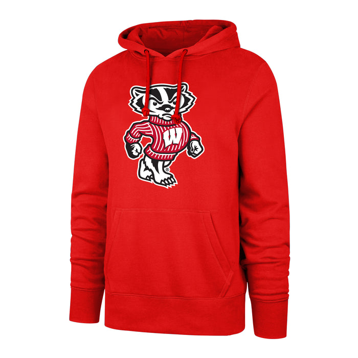 Wisconsin Badgers NCAA 47 Brand Men's Red Imprint Headline Pullover Hoodie